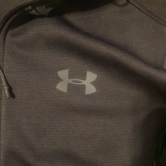 Under Armour Large full-zip fleece hooded sweatshirt hoodie black. GUC - Picture 4 of 5
